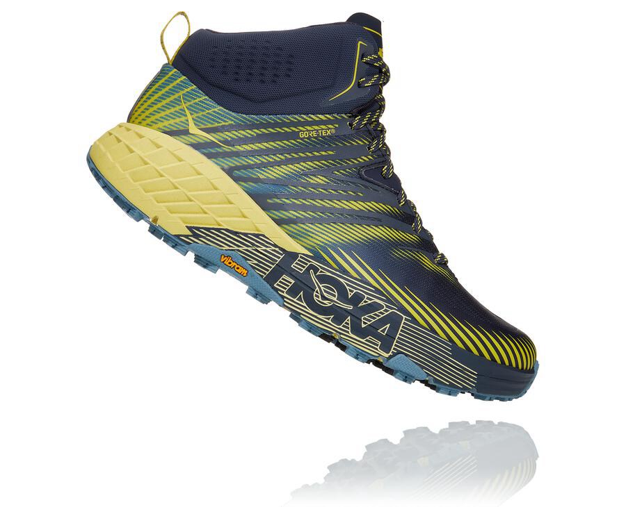 Hoka One One Trainers Mens Navy - Speedgoat Mid GORE-TEX 2 - 71268PTZU